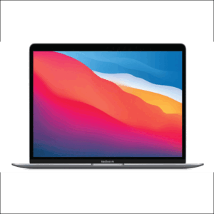 MacBook Air M1 8 Core CPU 8 Core GPU 8Gb unified Ram 256gb ssd, MacOS Big Sur 11.0, 13.3", WQXGA Retina Resolution